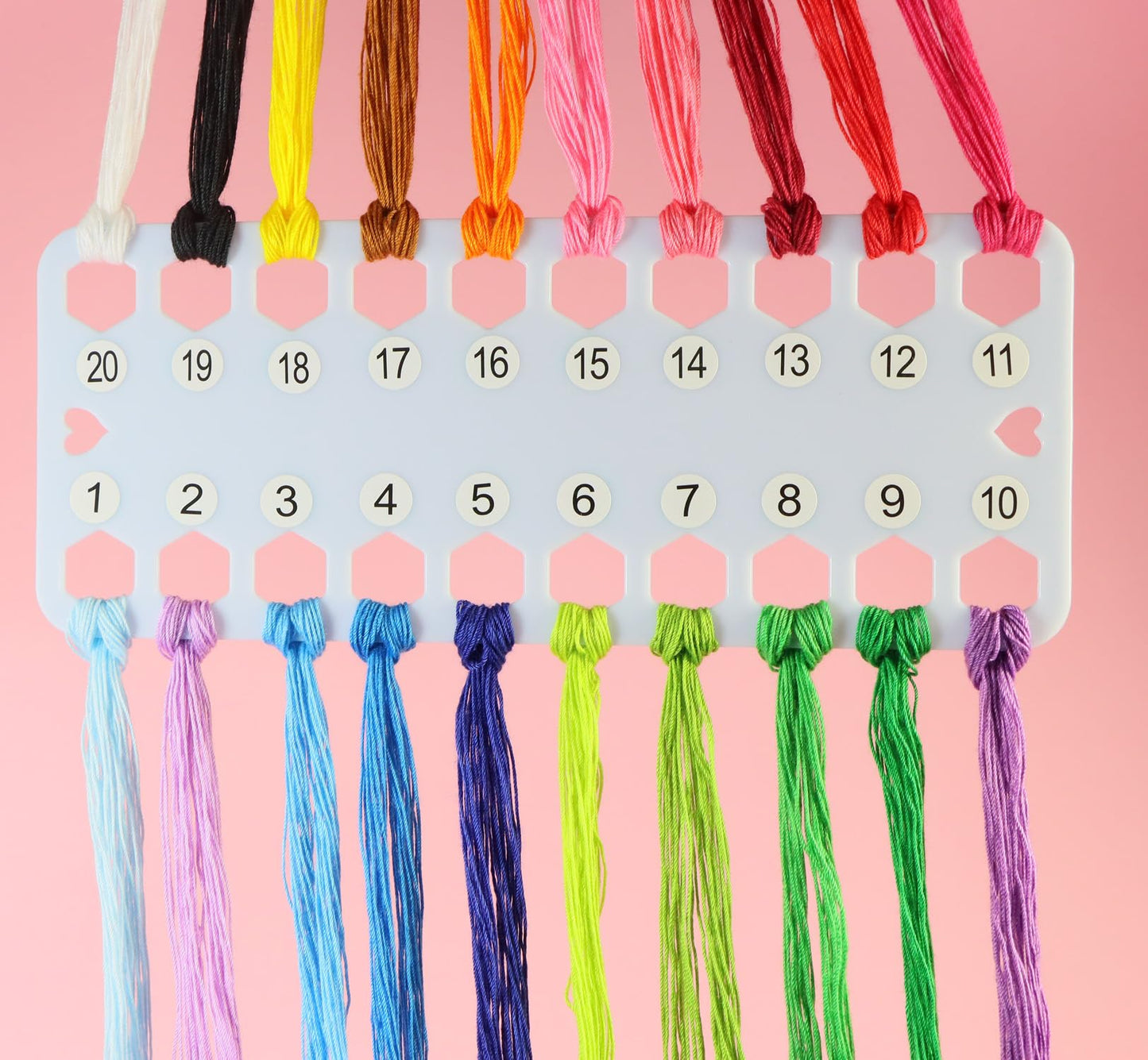 10-Pack Embroidery Floss Organizer Cards - Durable Cross Stitch Thread Holders Storage Tool, Portable Craft Storage for Sewing/Needlework Projects