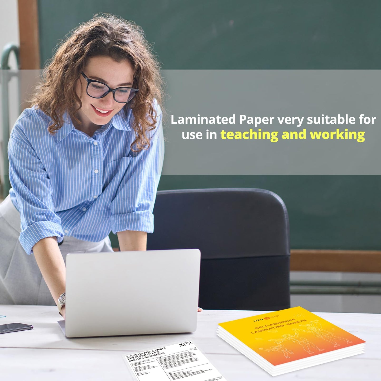 Self-Adhesive Laminating Sheets - 20 Clear Sheets, 9 x 12 Inches, No Machine Needed