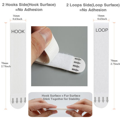 Medium Picture Hanging Strips Heavy Duty, 20-Pairs(40 Strips) Sticky Picture Hangers for Walls No Damage Wall Picture Hangers Without Nails Refill Adhesive Poster Strips (Medium-20 Pairs)