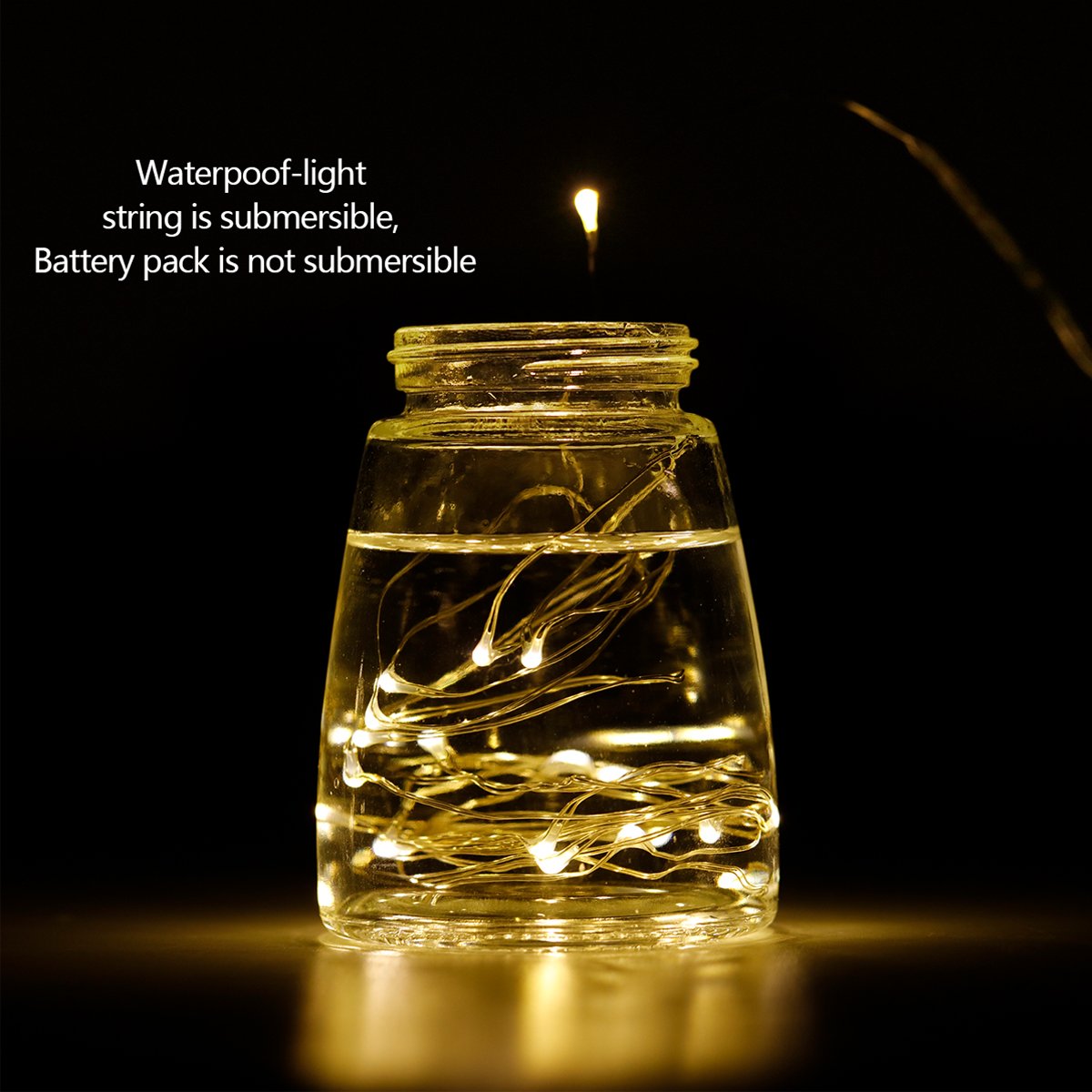 [12-Pack]String Lights Led Fairy Battery Starry String Lights 20 Tiny Lights On 3.5Ft Silver Wire For DIY Wedding Centerpiece, Mason Jar Craft, Christmas Tree, Garlands, Party Decoration (warm white)