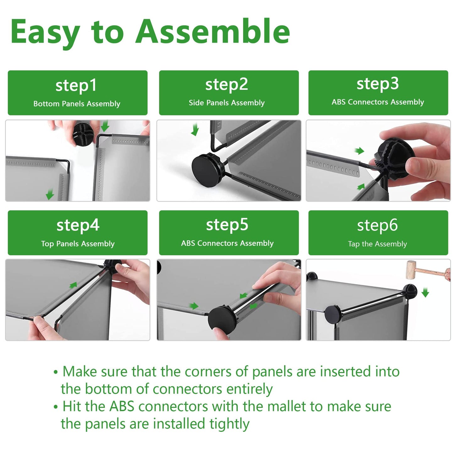 Cube Storage Organizer, 4-Cube Shelves Units, Closet Cabinet, DIY Plastic Modular Book Shelf Ideal for Bedroom, Living Room, Office, 24.8" L x 12.4" W x 24.8" H Grey UPCS04G