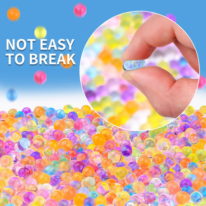 120,000 Pcs Rainbow Mix Jelly Water Gel Beads,Non Toxic Water Beads for Vase Filler,Plant,Floating Candles,Wedding and Home Decoration