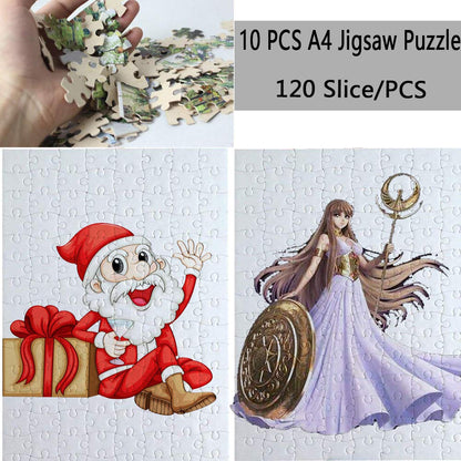 10 Sets Blank Sublimation A4 Jigsaw Puzzles with 120 Pieces - DIY Heat Press Transfer Crafts - Wholesale DIY Thermal Transfer Pearl Puzzles