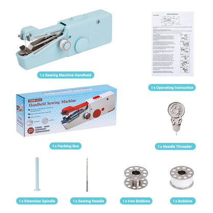 Handheld Sewing Machine CS101,Sewing Machines for Beginners,Portable Electric Mini and Samll Hand Held Kit for Adults and Kids Ages 8-12 Included Mannual and Accessories,Sewing Hem Quick Stitching