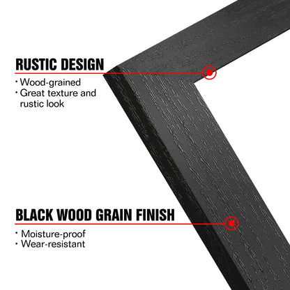 4x6 Picture Frame Distressed Farmhouse Wood Pattern Set of 4 with Tempered Glass,Display 3.5x5 with Mat or 4x6 Without Mat,Multicolour