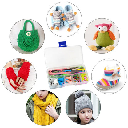 New Basic Knitting Tools Accessories Supplies with Case Knit Kit Lots
