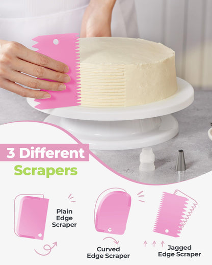 32-Piece Piping Bags and Tips Set with 24 Icing Piping Tips, 2 Reusable Pastry Bags 12 Inch, Reusable Piping Icing Bags and Tips, Cake Decorating Kit for Frosting Cookie, Cupcake