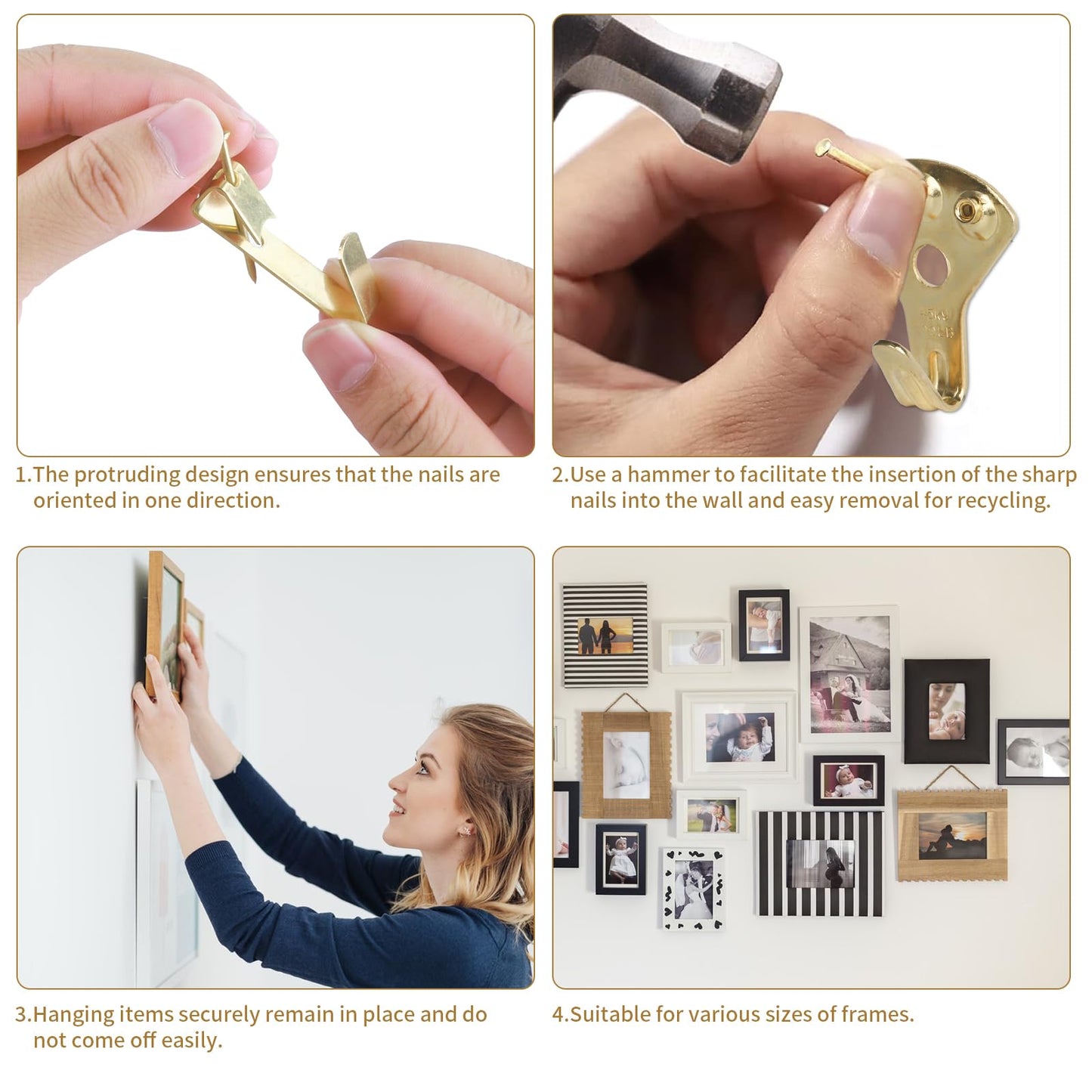 Picture Hanging Assortment Kit, 330PCS Picture Hanging Kit, Picture Hangers, Picture Hanging Hooks, with Sawtooth, Screw Eyes, D Rings, Nails, Screws, Steel Wire,10-100lb Frame Hanging Hardware