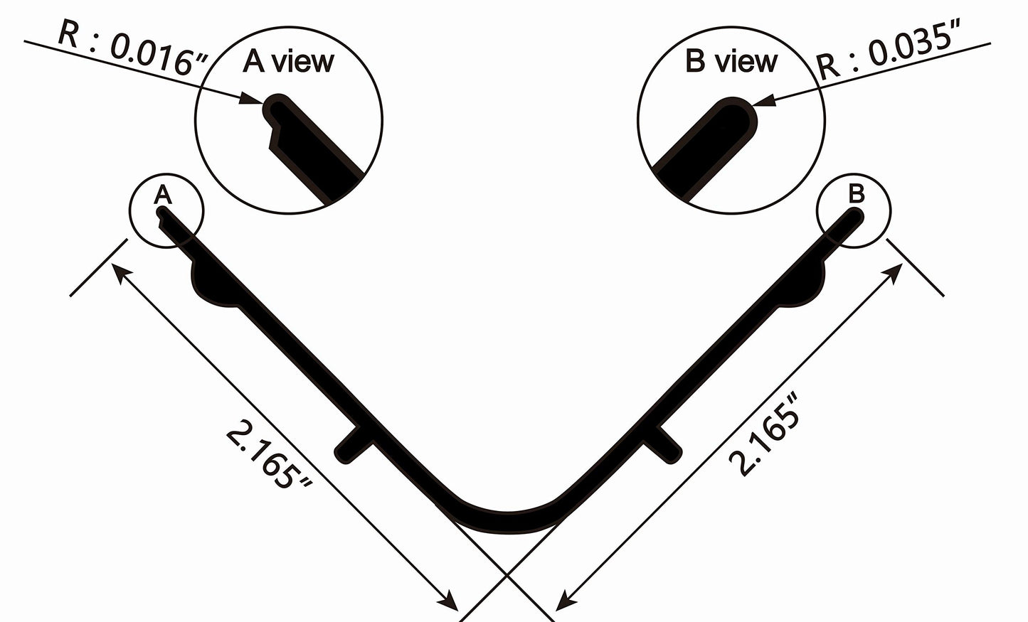 Dual Edge Aluminum Emulsion Scoop Coater for Silk Screen Printing Coating Tool (6 Inch)