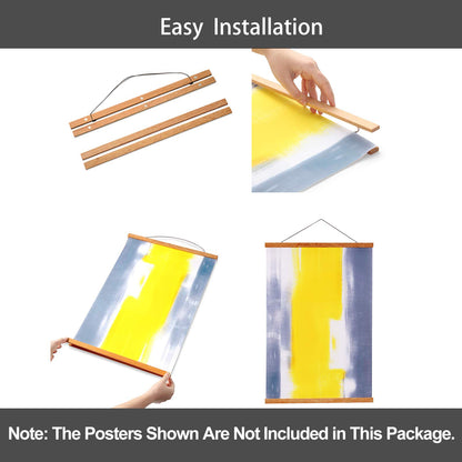 2 Pack Magnetic Poster Hanger Frame, 8x10 8x12 8x20 Poster Frames Wood Wooden Magnet Hanging Kit for Walls Print Poster Canvas Artwork Diamond Painting