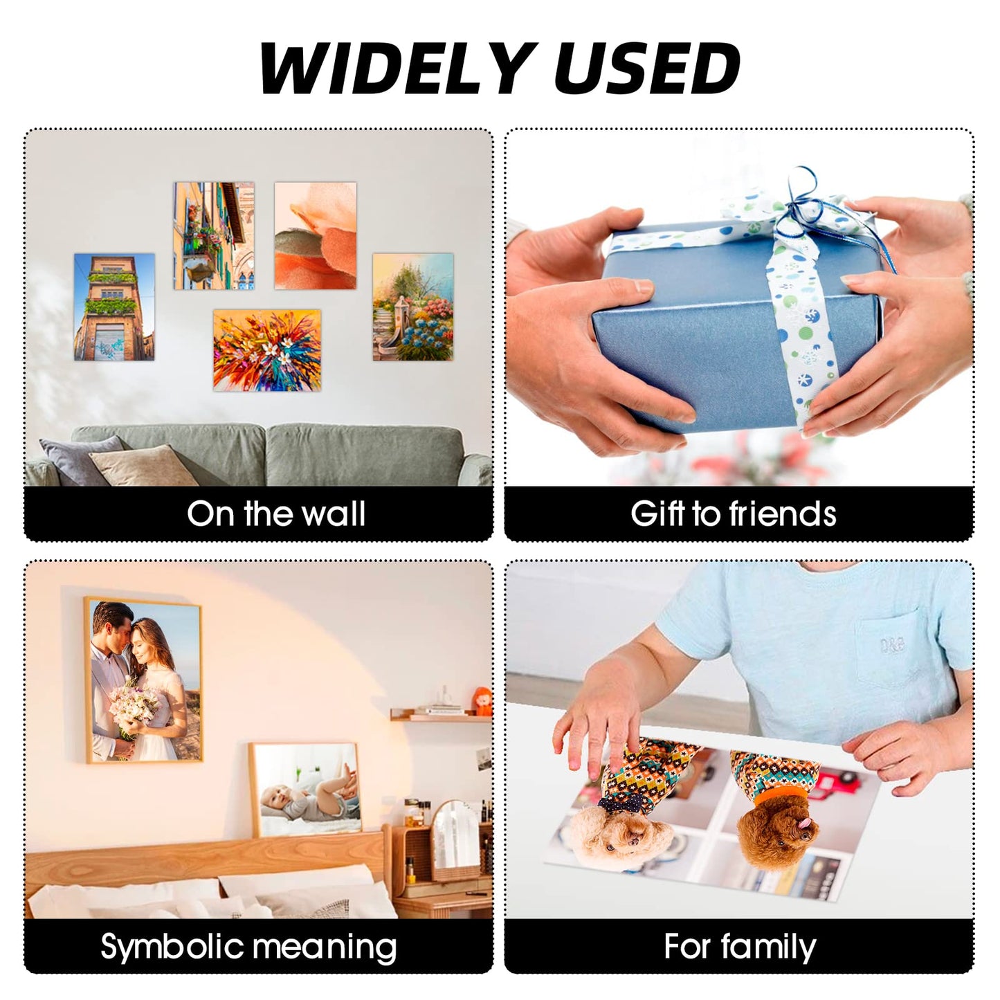 10 Pcs Sublimation Photo Blanks 8x10 Inch Metal Sign - Aluminum DIY Photo Sign Wall Frame Poster for Living Room Bedroom, White (Thickness 0.45mm)