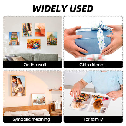 10 Pcs Sublimation Photo Blanks 8x10 Inch Metal Sign - Aluminum DIY Photo Sign Wall Frame Poster for Living Room Bedroom, White (Thickness 0.45mm)