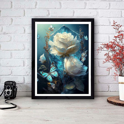 Flower Stamped Cross Stitch Kits - Counted Cross Stitch Kits for Beginners Adults,11 CT Patterns Dimensions Embroidery Kits Arts Craft Kits,for Gift and Home Decor 12 x 16in