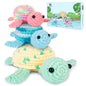 Crochet Kit for Beginners, Beginner Crochet Kit for Adults with Step-by-Step Video Tutorials, DIY Crochet Animal Kits Kids Knitting Supplies, 3 Pack Turtle Family (40%+ Yarn)