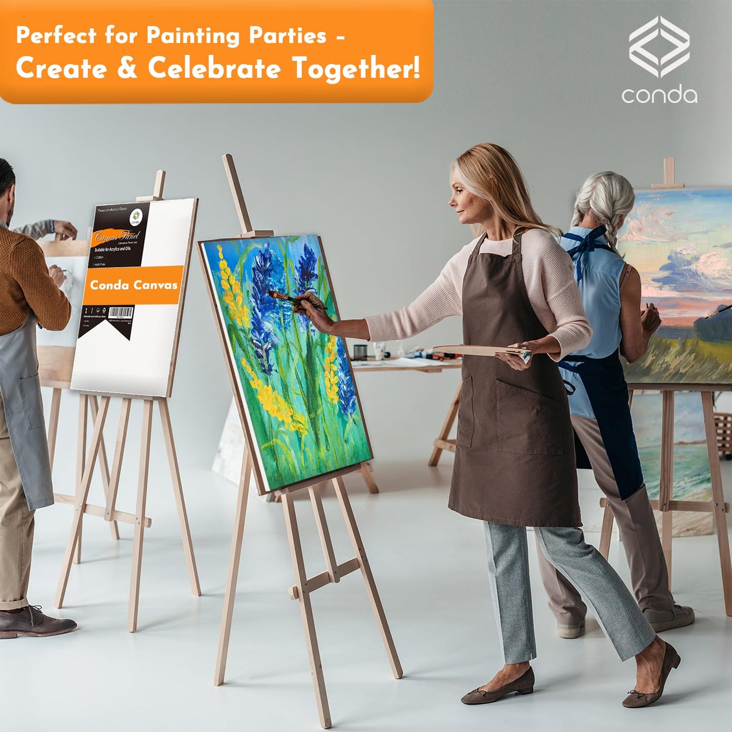 Canvas Boards for Painting, 8 x 10 inch, 12 Pack, 100% Cotton Canvas Panels, White Blank Canvases, Primed, Acid-Free, Artist Quality for Acrylic, Pouring Watercolor & Oil Painting