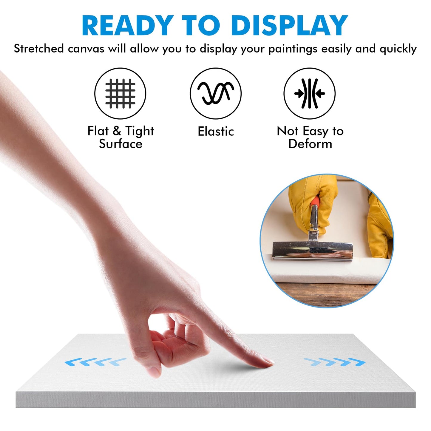 Canvas for Painting, 14 Pcs Muti Pack Stretched Painting Canvas, Blank Paint Canvas for Acrylic, Oil, Art Supplies for Artists, Adults 4x4,4x6, 5x7, 8x10,9x12, 11x14 Set of 14