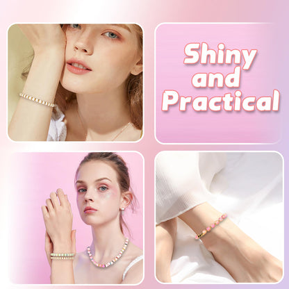 1080PCS 8MM Rondelle Spacer Beads for Jewelry Making,Crystal Bead Spacer for Jewelry Making Necklaces, Bracelet Pendants, 9 Colors