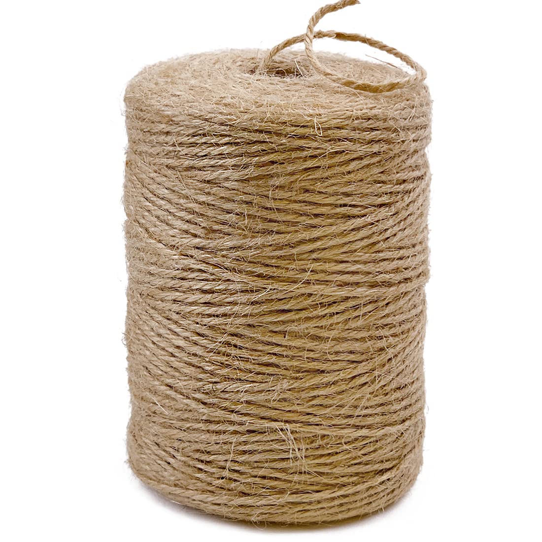 Natural Jute Twine 600 Feet Long Twine String for Crafts Gift Wrapping Packing Gardening Crochet Knitting Macrame Decor (Brown 2mm * 600feet)