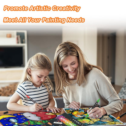 24 Colors Dual Tip Acrylic Paint Pens for Rock Painting, Wood, Canvas, Stone, Glass, Ceramic Surfaces, DIY Crafts Making Art Supplies (Round Tip and Fine Tip)