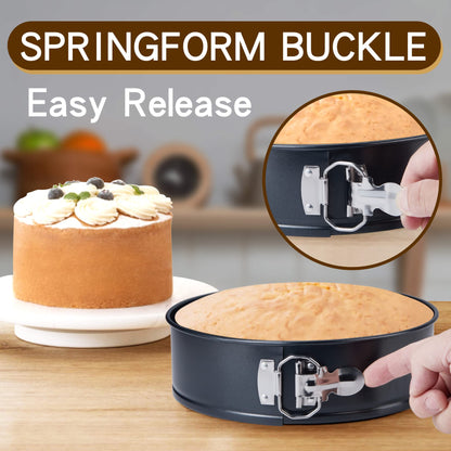 Cake Pan Set for Baking, Non-Stick Springform Pans Set of 4 (4, 7, 9 10inches), Round Cake Pans,Cheesecake Pan, Leak-Proof Cake Pans with Removable Bottom