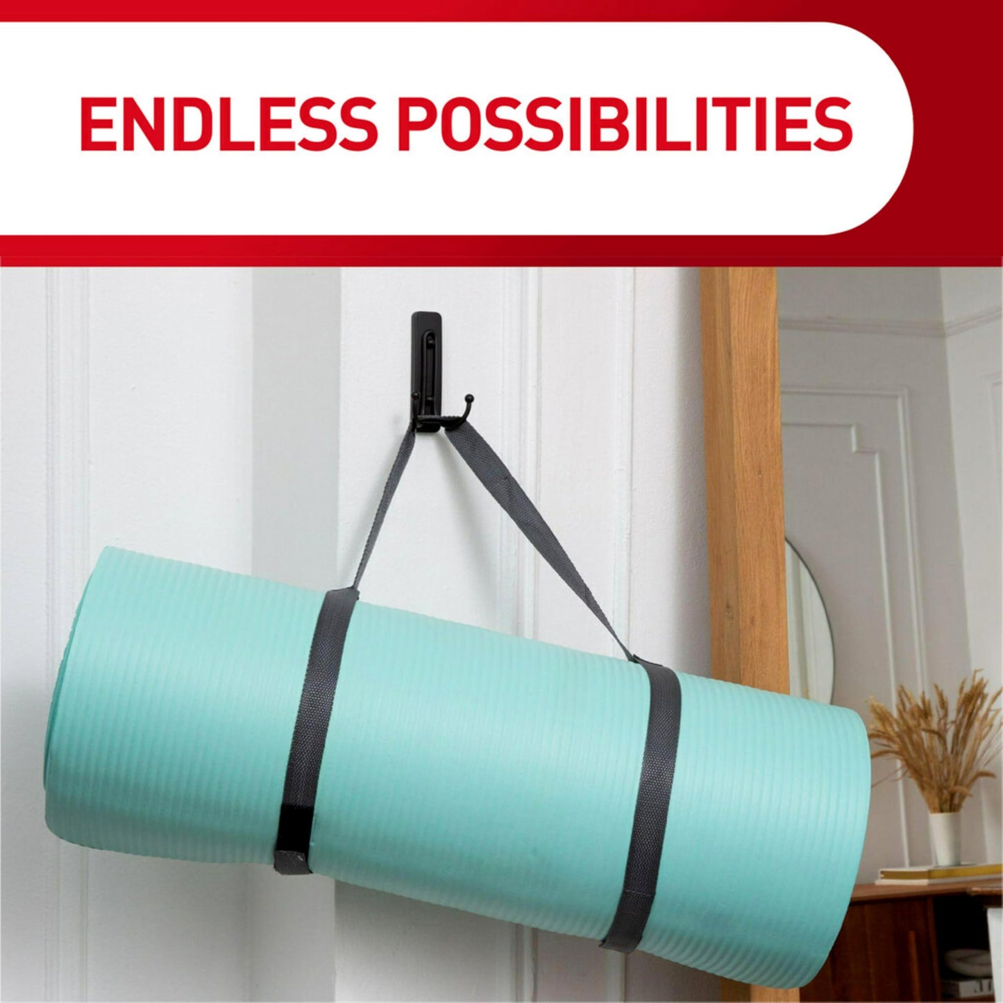 Medium Refill Adhesive Strips, Damage Free Hanging Wall Adhesive Strips for Medium Indoor Wall Hooks, No Tools Removable Adhesive Strips for Living Spaces, 36 White Command Strips