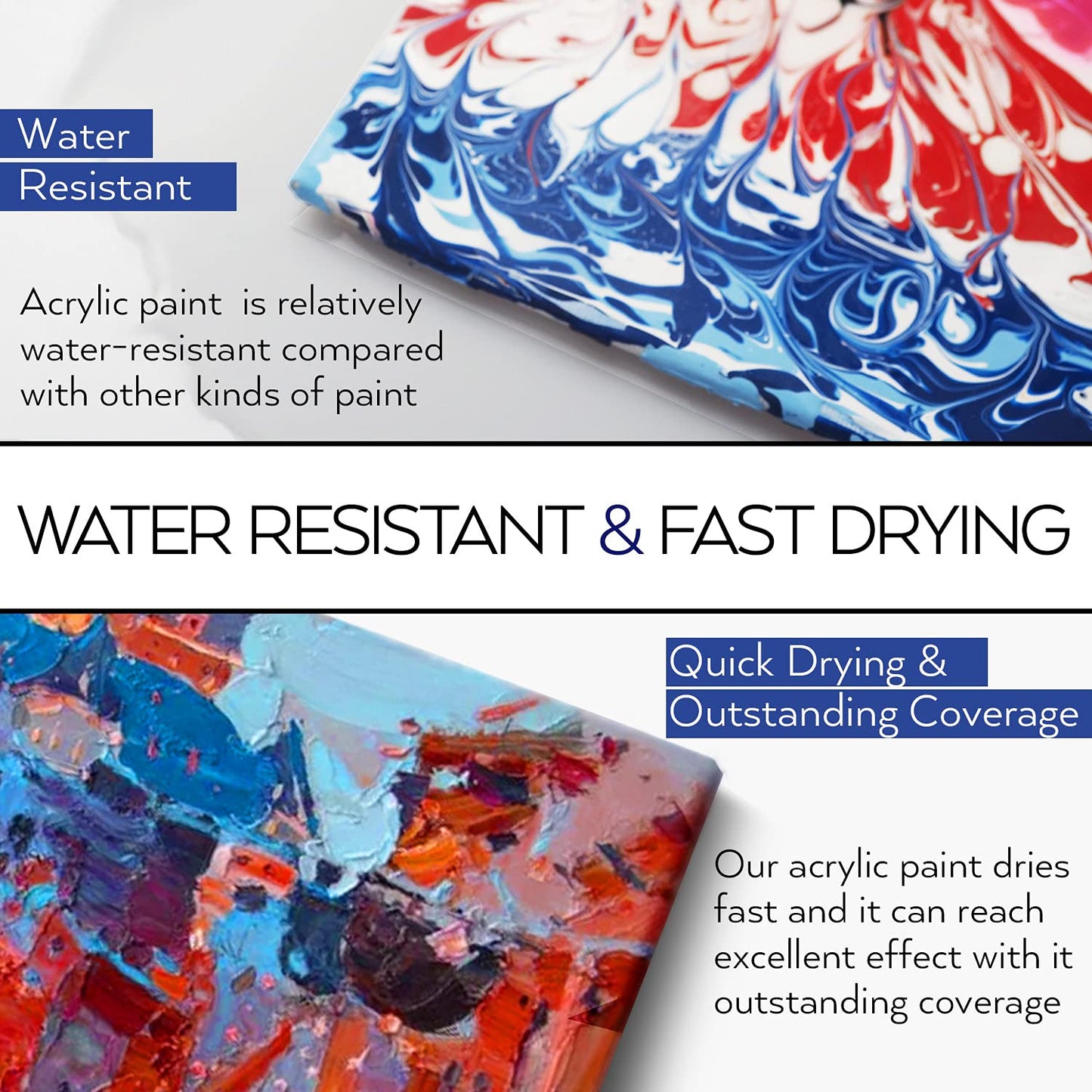 42PCS Acrylic Paint Set of 24 Colors 2fl oz 60ml Bottles with 12 Brushes and 6 Paint Knives,Non Toxic 24 Colors Acrylic Paint No Fading Rich Pigment for Kids Adults Artists Canvas Crafts Wood