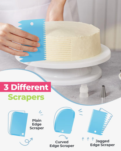 90 PCs Piping Bags and Tips Set, Cake Decorating Supplies Kit with 55 Numbered Icing Piping Tips, 20+2 Pastry Bags for Cake Cupcake, Frosting Piping Kit with Booklet and eBook