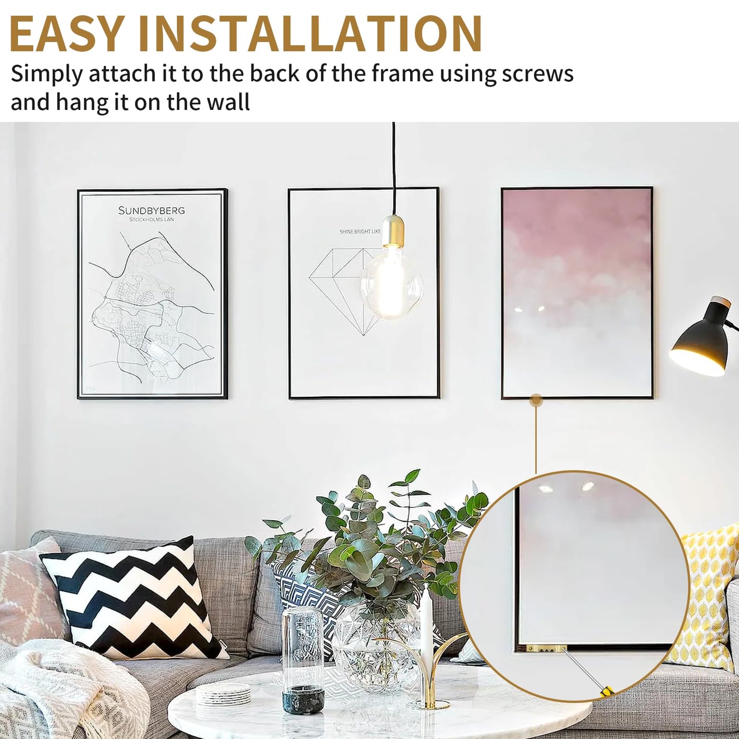 Picture Hanging Assortment Kit, 330PCS Picture Hanging Kit, Picture Hangers, Picture Hanging Hooks, with Sawtooth, Screw Eyes, D Rings, Nails, Screws, Steel Wire,10-100lb Frame Hanging Hardware