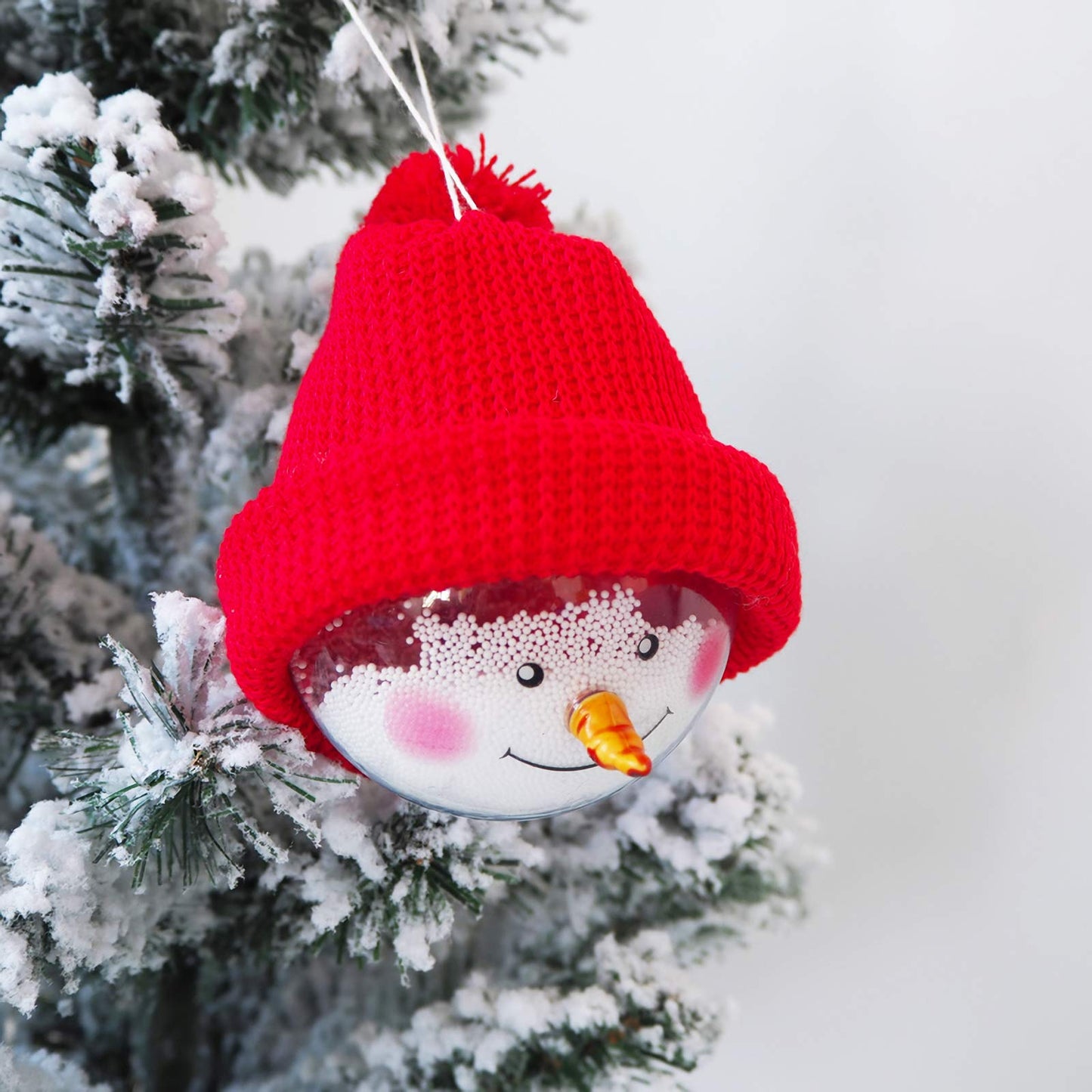 15 Pack Ornament Discs, 3.15 Inch Clear Plastic Fillable Ornament Ball for DIY Craft Projects, Christmas, Wedding, Party, Home Decor