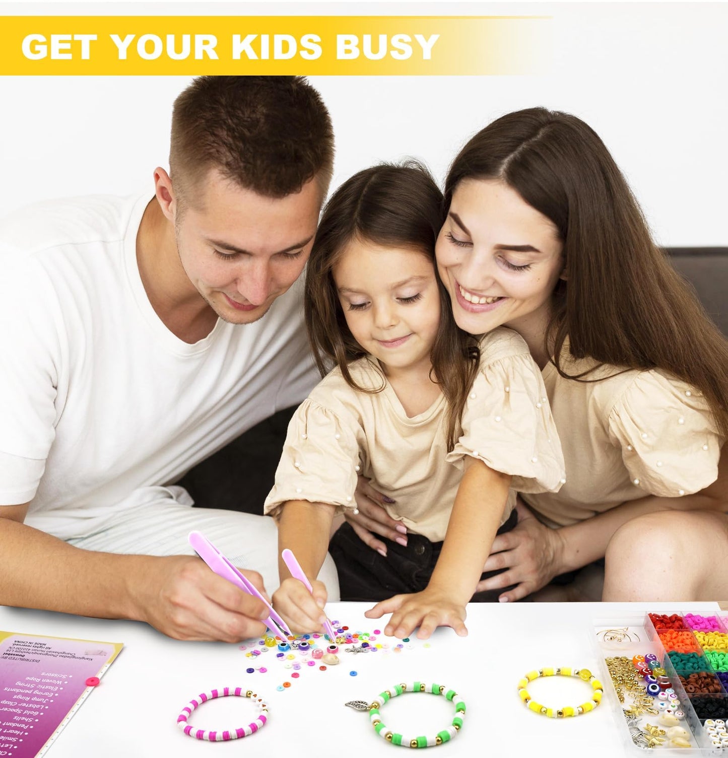 Clay Beads Bracelet Making Kit for Beginner, 5000 Pcs Preppy Polymer Clay Beads with Charms Kit for Jewelry Making, DIY Arts and Crafts Birthday Gifts Toys for Kids Age 6-13