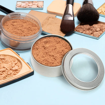 30 Pack 2 Ounce Metal Tin Cans - Round Empty Containers with Clear Top for Candles, Arts & Crafts, Storage in Kitchen & Office Use