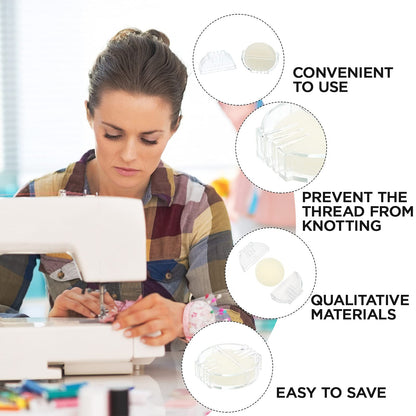 2 Pcs Thread Wax Thread Conditioner Beeswax for Hand Sewing Embroidery Beeswax Floss Conditioner for Quilting Sewing Strengthening Line Embroidery Wax (Colorless)