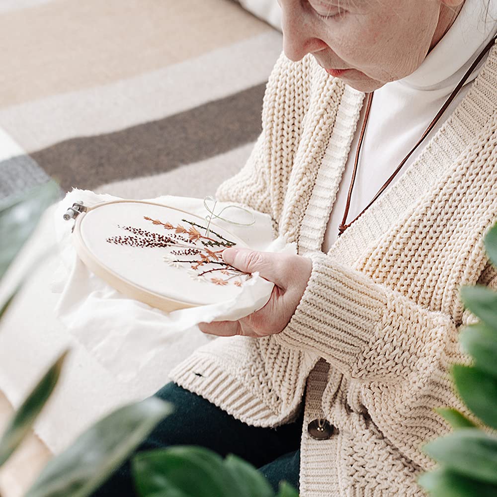 6 Pieces Embroidery Hoop Set Circle Cross Stitch Hoop Ring 4 inch to 10 inch for Embroidery and Cross Stitch