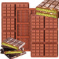 Chocolate Bar Mold Deep, 3Pcs Square Thick Chocolate Bar Mold Silicone, Stuffed Candy Bar Mold