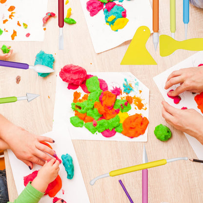 9 Pieces Clay Sculpting Tools, Plastic Modeling Clay Tools for Kids，Double-Head Plastic Ceramic Pottery Tool Kit,Crafts Clay Modeling DIY Kit Cook Decorating Tools for Shaping and Sculpting