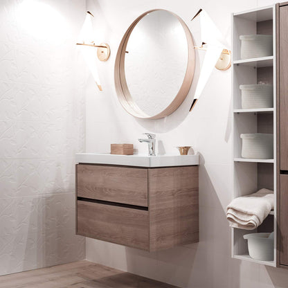 Small Baskets with Handles - Decorative Durable Rope Woven Shelf Storage Organizer Bin, Gift Basket for Mother's Day Easter Baby Shower, 12"x8"x5", White