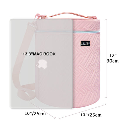 Yarn Bag, Crochet Tote Knitting Bag Water Resistant Yarn Storage Organizer Holder Case for Crochet Hooks Needles Knitting Kit for Beginners (Pink)