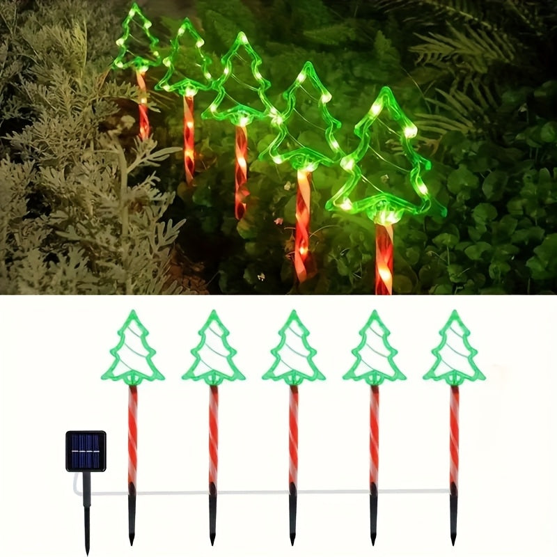 10-Pack Solar Powered LED Garden Lights - 15.7" Lollipop Stakes