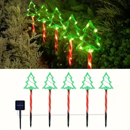 10-Pack Solar Powered LED Garden Lights - 15.7" Lollipop Stakes