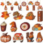 24-Pack Wooden Fall Hanging Decor - Pumpkin & Leaf Ornaments for Thanksgiving, Autumn Tree & Wall Decoration