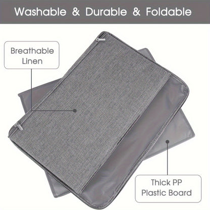 Set of 4 Oversized Collapsible Storage Containers with Double Zippers and Three Handles