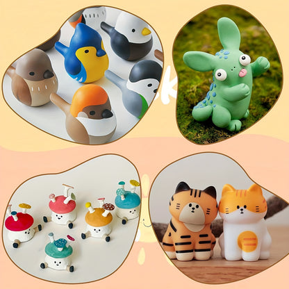 Polymer Clay 60 Colors DIY Modeling Clay for Kids, Oven Bake Clay with Sculpting Tools