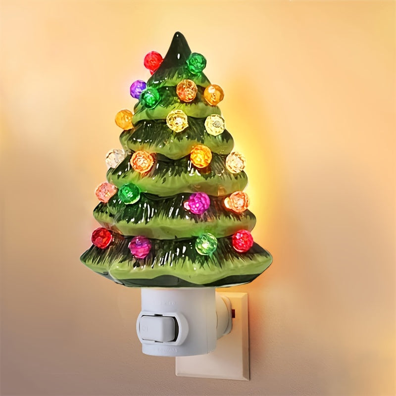 3D Christmas Tree LED Night Light Festive Wall Decor Non-Waterproof