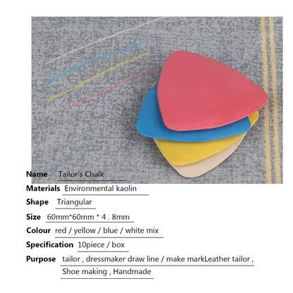 Tailors Chalk & Fabric Markers for Quilting - 10PCS Tailor's Chalk, 4PCS Heat Erasable Pens with 4 Refills, 3 PCS Sewing Fabric Pencils