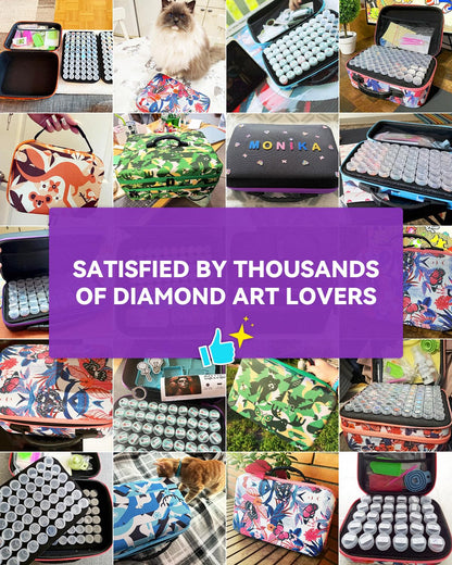 60 Slots Storage Container for Diamond Art Kits for Adults,Portable Bead Storage Boxes for Diamond Painting Accessories and Tools