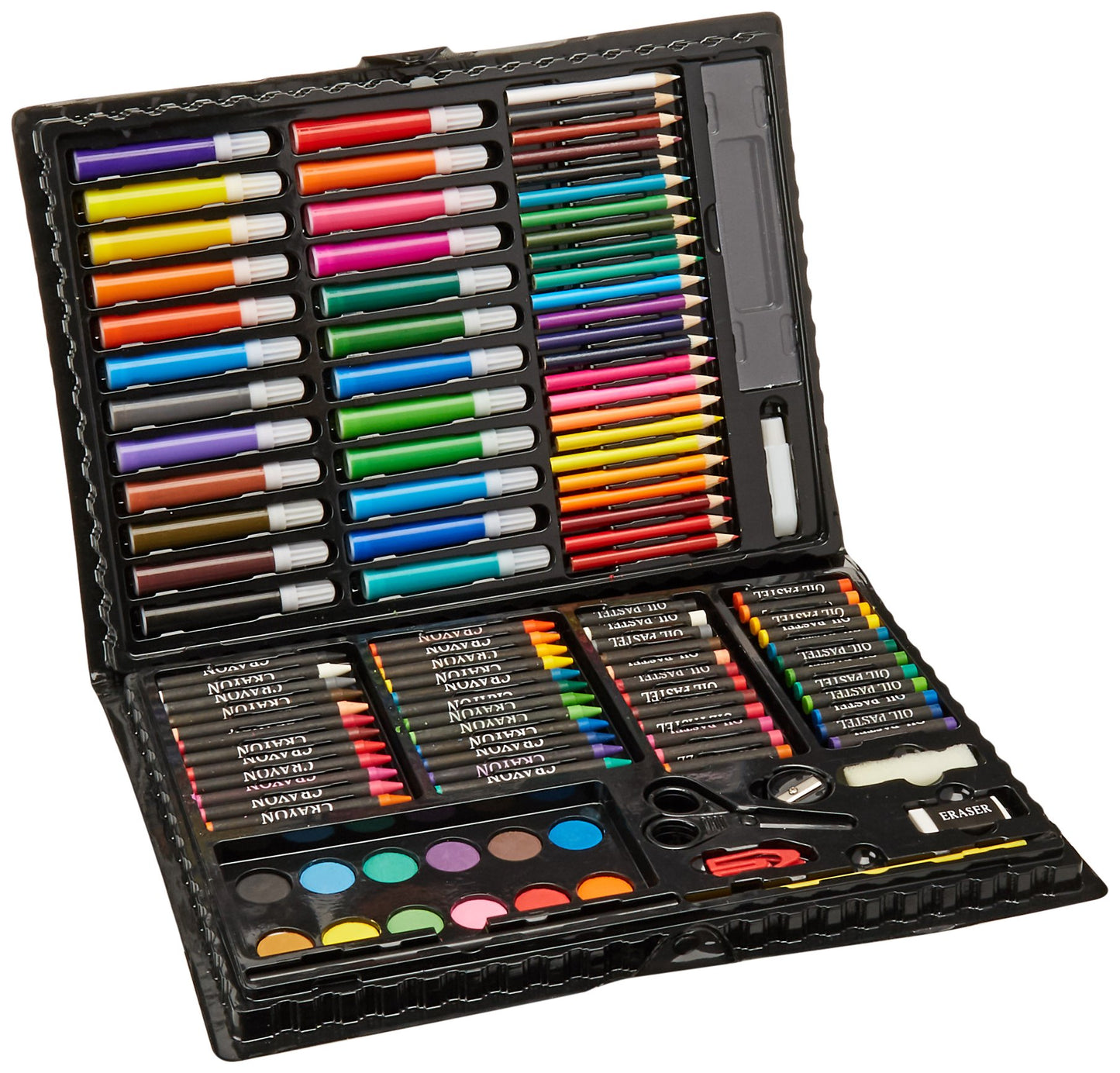 120-Piece Deluxe Art Set – Art Supplies for Drawing, Painting and More in a Plastic Case - Makes a Great Gift for Children and Adults