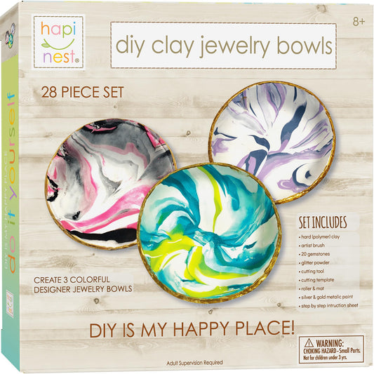 Make Your Own Clay Jewelry Dish Craft Kit for Girls for Girls Ages 8 9 10 11 12-14 Years Old & Up