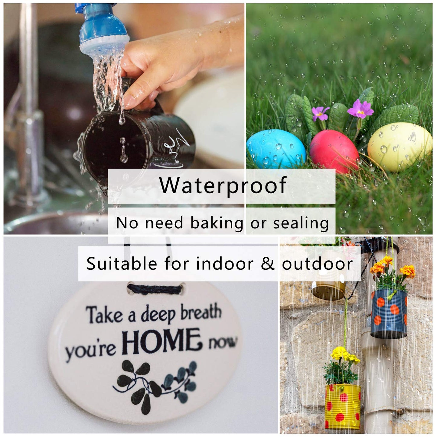 Paint Pens Paint Markers Never Fade Quick Dry and Permanent, 12 Color Oil-Based Waterproof Marker Pen Set for Rock Painting, Ceramic, Wood, Fabric, Plastic, Canvas, Glass, Mugs