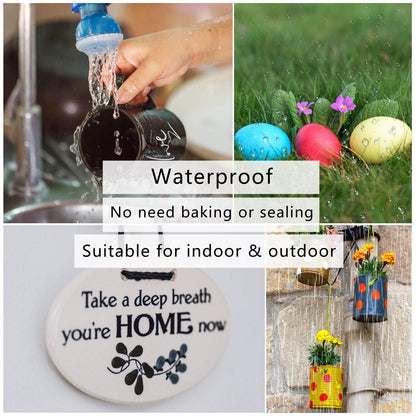 Paint Pens Paint Markers Never Fade Quick Dry and Permanent, 12 Color Oil-Based Waterproof Marker Pen Set for Rock Painting, Ceramic, Wood, Fabric, Plastic, Canvas, Glass, Mugs