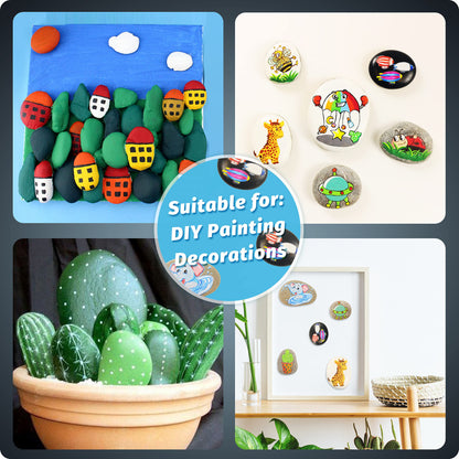 20 PCS Large Painting Rocks, Natural River Rocks, Flat Rocks for Painting, 2-3 Inches Stones for Arts & Crafting…